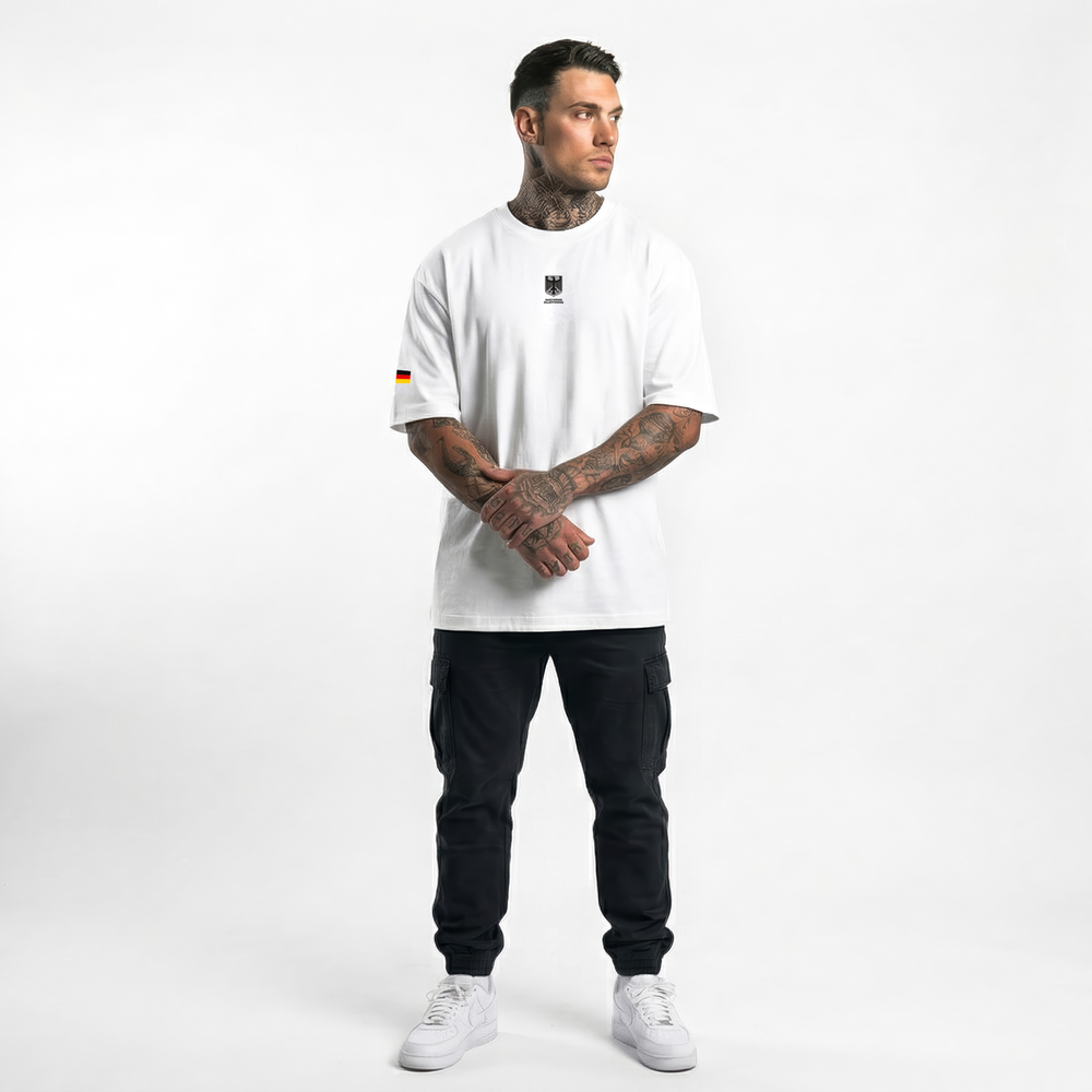 Germany Oversize Shirt Weiß – Vorderseite