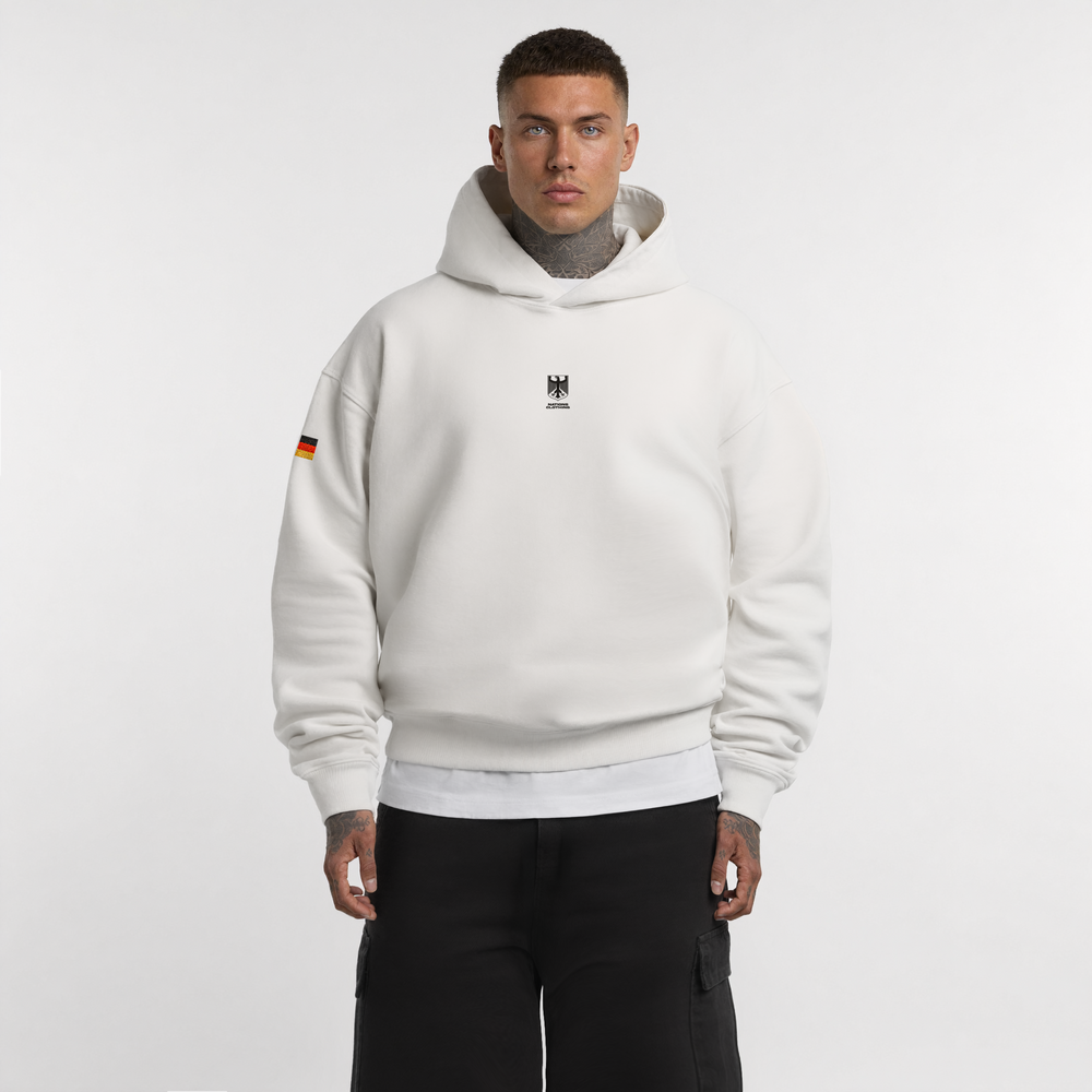 Germany Oversize Hoodie Weiß – Vorderseite